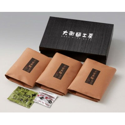 【ふるさと納税】おおひら玄米麺 140g×3食　(スープ付き)【1592763】