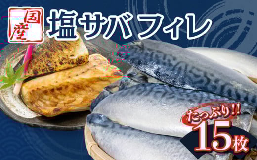国産 天然 塩サバ 厳選 フィレ 15枚 小分け 個包装 鯖 切り身 半身 肉厚 沼津鯖 魚介 冷凍 さば ご家庭用 贈答品 高級 人気 おかず おつまみ 静岡県 沼津市