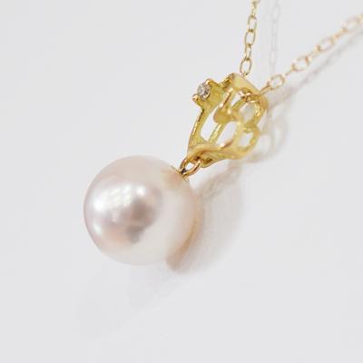 ふるさと納税 天草市 真珠 ネックレス ダイヤ 0.01ct 8-8.5mm ホワイトピンク ハート_S101-483 |  | 01