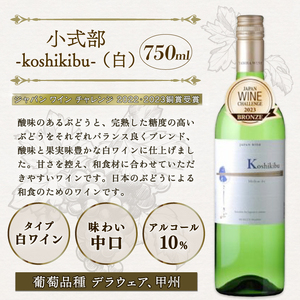 白ワイン飲み比べ 4本セット（国産ワイン 国内醸造 日本ワイン 白ワインセット 中口 辛口 ギフト 贈答 贈り物 プレゼント 記念日 お祝い お酒 丹波ワイン 京都 京丹波町）