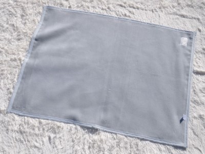 綿100% ベビー毛布(ダークグレー) 85×115cm 毛布の町泉大津市産 [3353]