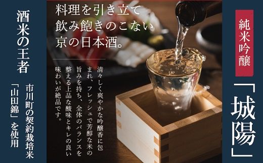 007JS01N.純米吟醸　京都・山城の地酒「城陽」720ｍｌ／日本酒 度数 15度 純米吟醸地酒 精米歩合 55％ 山田錦 純米吟醸 やや辛口 アルコール 酒 