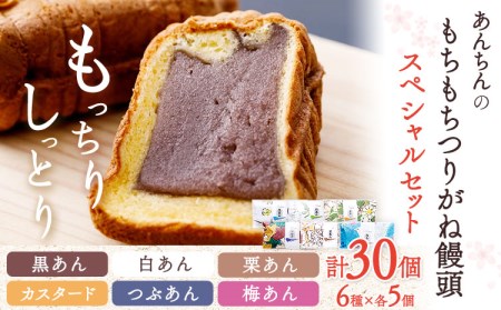 もちもちつりがね饅頭 全6種×5個 　まんじゅう