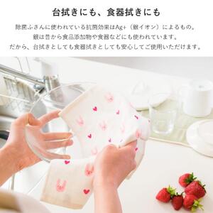 Ag+イヤなニオイのしない 除菌ふきん キッチンツール 4枚 銀イオン 食器拭き 台拭き 吸水 抗菌