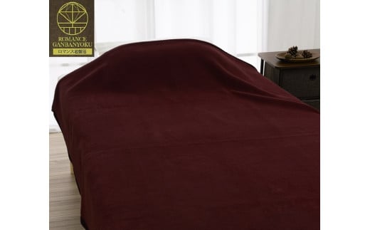 ROMANCE 岩盤浴プレミアム マイヤー毛布 シングル レッド 33008700｜寒さ対策 あったか 軽い ニューマイヤー毛布 ブラックシリカ練りこみ 抗菌防臭 毛布 洗える [4282]