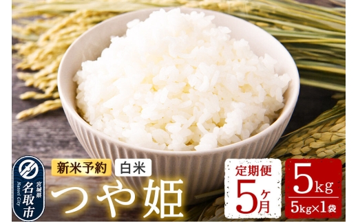 米 【令和8年産 新米予約】 名取市産 つや姫 白米 5kg 《定期便5ヶ月》 宮城県名取市産 お米 精米 [つや姫 ブランド米 お米 白米 米どころ 食卓 おにぎり 宮城県 名取市 名取市産 定期便]