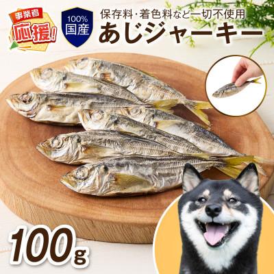 ふるさと納税 泉南市 ペットフード研究所 国産無添加 あじジャーキー 100g ふるさと納税3.0