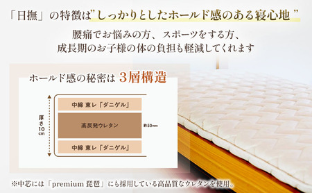 敷布団 日撫 バランスウレタン ダブル 敷布団