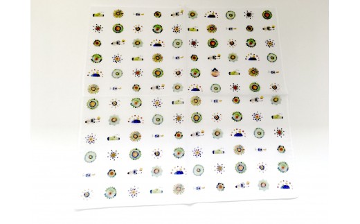 画家・くぼやまさとるのハンカチ（小）　<Y-1>