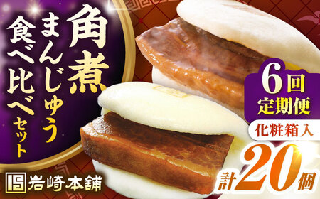 【全6回定期便】長崎角煮まんじゅう10個(箱)・大とろ角煮まんじゅう10個(箱)《壱岐市》【岩崎本舗】冷凍 豚 豚角煮 角煮饅頭 簡単調理 お取り寄せ[JHA004]