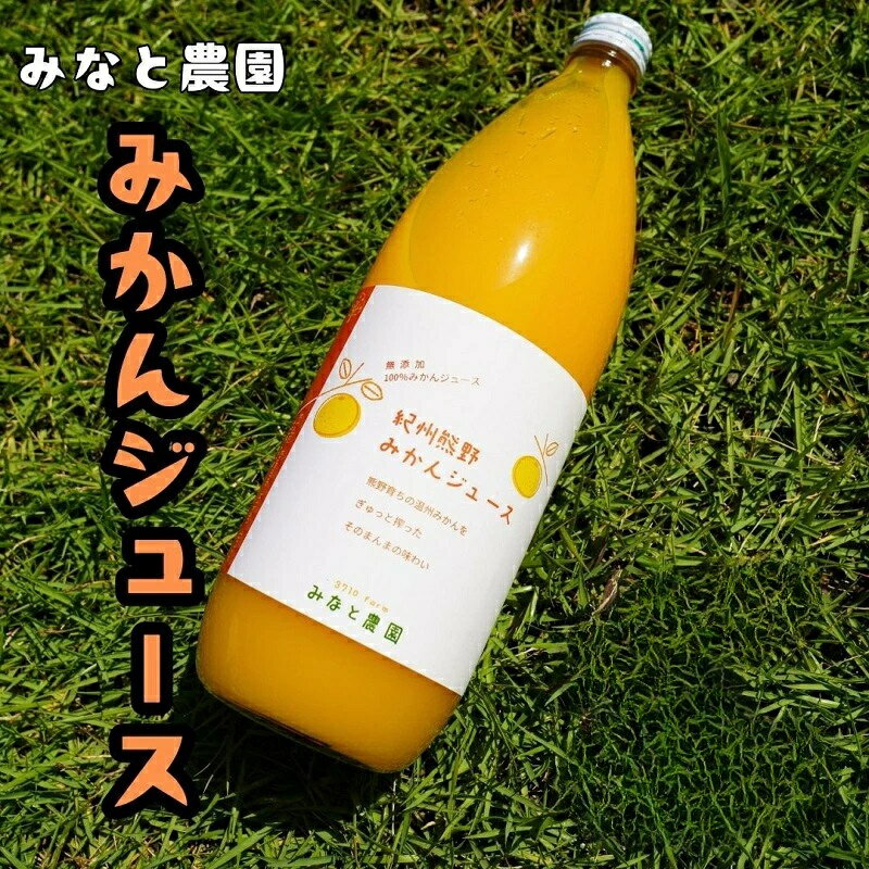 【ふるさと納税】 みかんジュース 湊農園のみかん搾ったまんま！【紀州熊野みかんジュース】1,000ml ＼本数が選べる／ 【2025年12月以降順次発送予定】 みかん ジュース 完熟 ミカン 蜜柑 じゅーす 美味しい 無添加 果汁