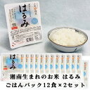 【ふるさと納税】湘南生まれのお米【はるみ】ごはんパック12食×2箱｜米 パックごはん ギフト 贈りもの お手軽 保存食 ブランド米 [0136]