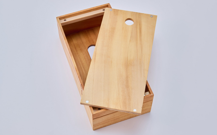 ティッシュケース ケース ティッシュボックス ティッシュ入れ ウォールナット 幅:25cm 奥行き:12.5cm 高さ:7cm 重さ:460g 蓋付き 手作り シンプル 木目 インテリア雑貨 ギフト 