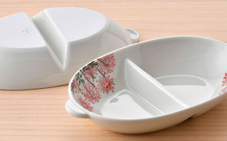 【波佐見焼】仕切鉢・イージー丼 花柄 オリジナルセット 4点【大貴セラミックス/協立陶器】[NB158]