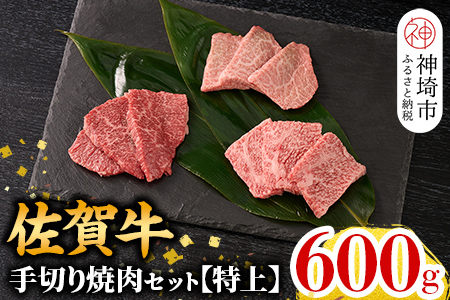 【7月発送】【こだわりの手切り！】牧場直送 佐賀牛焼肉セット(特上)(H106161)