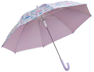 子供用 晴雨兼用 ジャンプ傘 55cm UBSR3 ハッピー＆スマイルレインボー 日傘 636073 6-329