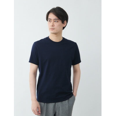【ふるさと納税】メンズ 10Years 26ゲージ スムースコットン クルーネック Tシャツ ネイビー Sサイズ【1584345】