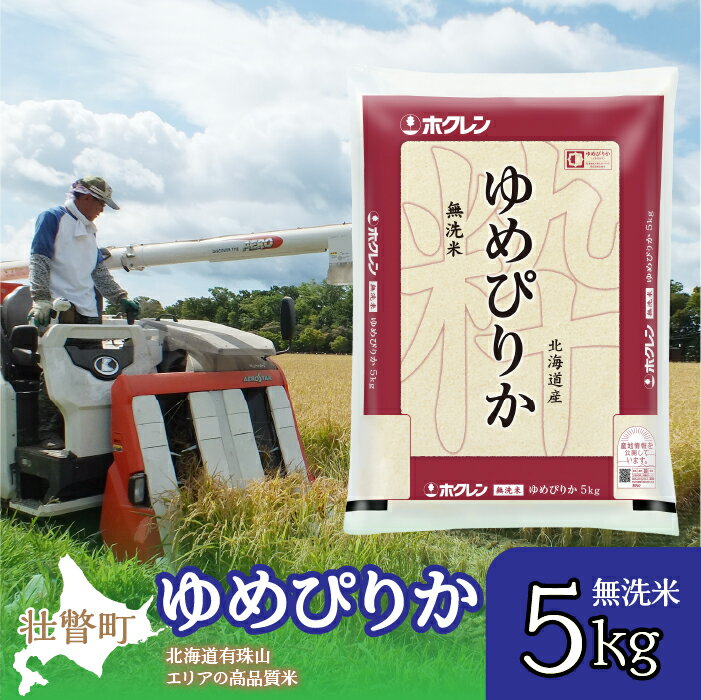 【ふるさと納税】【令和7年産】（無洗米5kg）ホクレンゆめぴりか 【 ふるさと納税 人気 おすすめ ランキング 北海道産 壮瞥 無洗米 米 白米 ゆめぴりか こめ 贈り物 贈物 贈答 ギフト 大容量 詰合せ セット 北海道 壮瞥町 送料無料 】 SBTD058