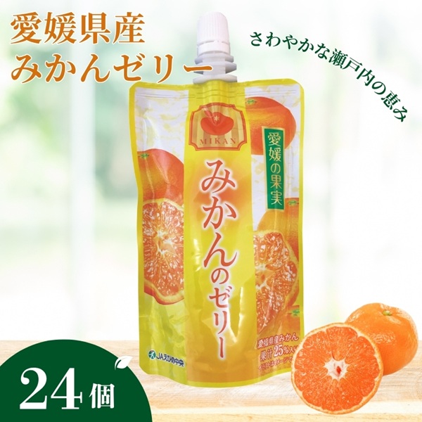 ゼリー飲料 ゼリー 飲むゼリー みかん 150g×6個×4箱 JAえひめ 愛媛の果実みかんのゼリー (E-6) ｜ B365