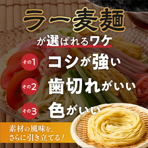 ラー麦麺の冷やし中華2食_ラー麦麺 冷やし中華 2食  麺 さっぱり レモン風味 麺 コシ 強い 歯切れ 色 細麺 茹で時間 1分ほど 野菜 卵焼き トッピング 麺類 夏 食品 お取り寄せ 福岡県 久