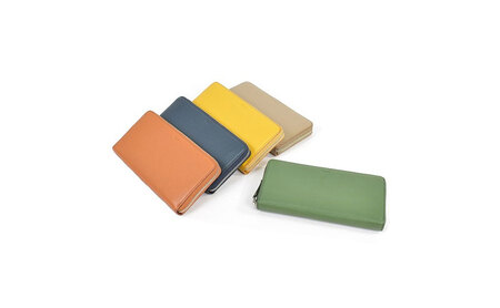 財布 長財布 本革 レザー オーク ブラウン 財布