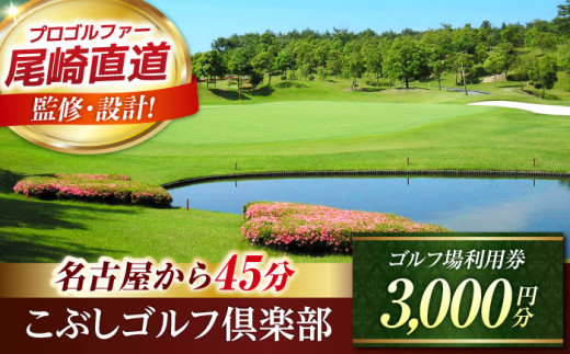 こぶしゴルフ倶楽部 ゴルフ場 利用券 3,000円分 / ふるさと納税 ゴルフ 岐阜 ゴルフ プレー / 御嵩町 / こぶしゴルフ倶楽部 [AVAO001]
