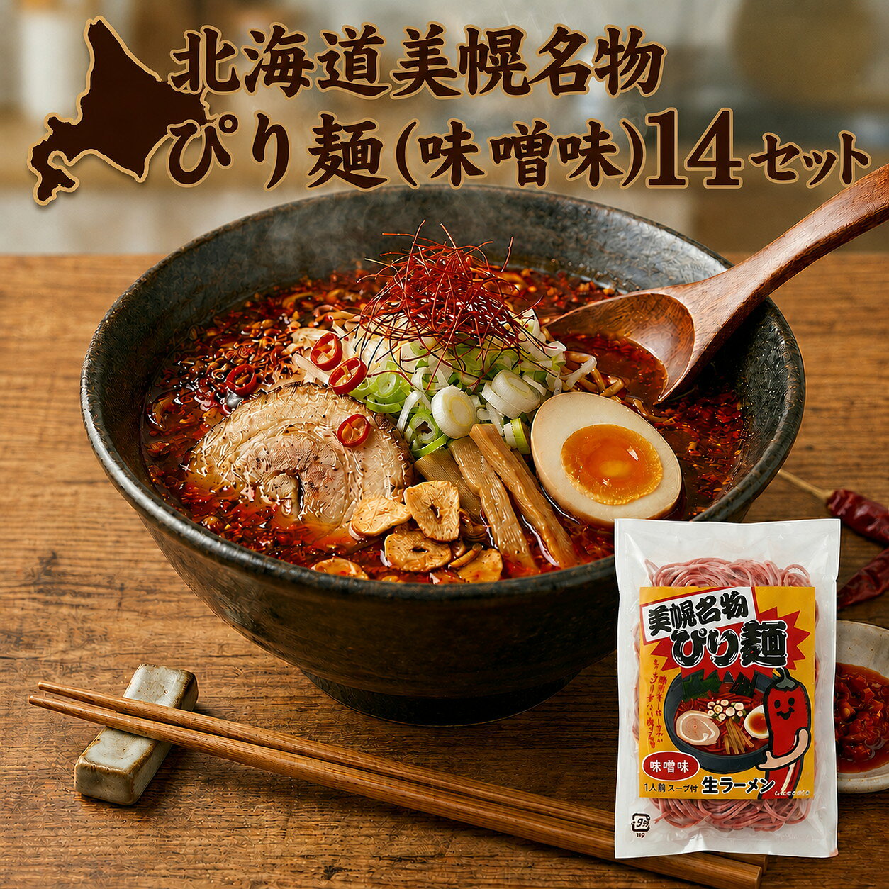 【ふるさと納税】ぴり麺 1食 (14セット)