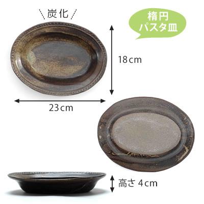 ふるさと納税 益子町 益子焼　丸と楕円のパスタ皿セット |  | 03