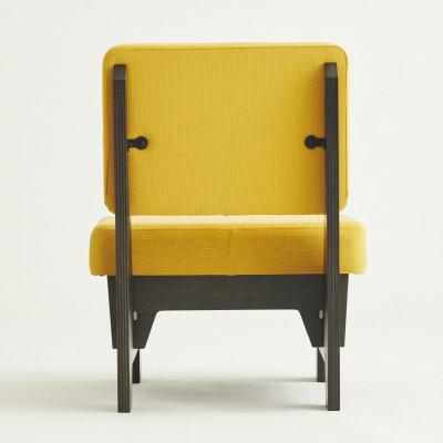 ふるさと納税 海南市 和歌山県海南市　高品質な一人掛け組み立てソファ　キャンバスイエロー(フレームブラック) |  | 01