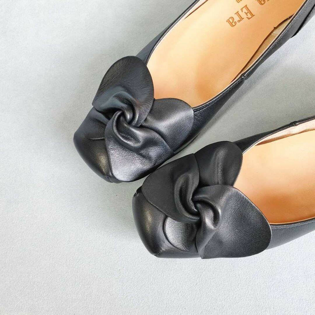 【ふるさと納税】【神戸靴】　フラワーリボンがお洒落な職人手作りパンプス | 神戸靴 靴 パンプス 痛くない フォーマル 普段履き 神戸職人仕立て