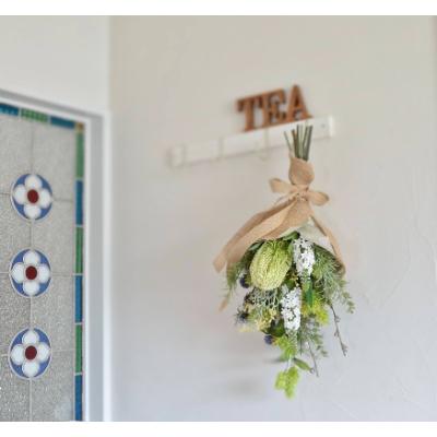 ふるさと納税 唐津市 【枯れないお花】アーティフィシャルフラワーのグリーンスワッグ |  | 01