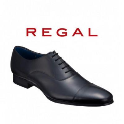 ふるさと納税 奥州市 REGAL革靴 ストレートチップ  21VR ブラック＜奥州市モデル＞ 25.0cm [AM010]
