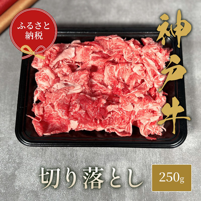 
[№5256-0438]【和牛セレブ】 神戸牛 切り落とし 250g　切落し 牛肉 肉 神戸ビーフ 神戸肉 兵庫県 福崎町
