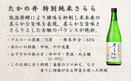 【日本酒飲み比べ】720ml 3本セット 高の井酒造