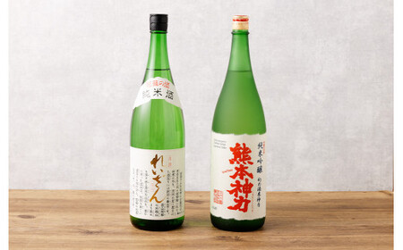 熊本県産酒 一升瓶 (1800ml) 2本 セット ( 山村酒造 ・ 千代の園 )お酒 酒 日本酒 飲み比べ 純米酒 純米吟醸酒