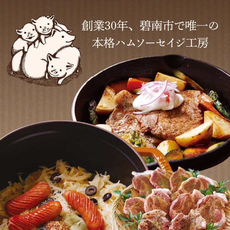 【定期便３回お届け】手作りハム工房シュヴァインハイムの満喫セット H003-040