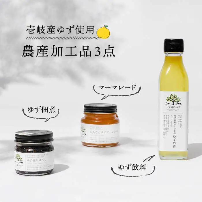 壱岐のゆずを使用した農産加工品セット(ゆず濃縮果汁・ゆず佃煮・マーマレード) [JBO021] ジャム