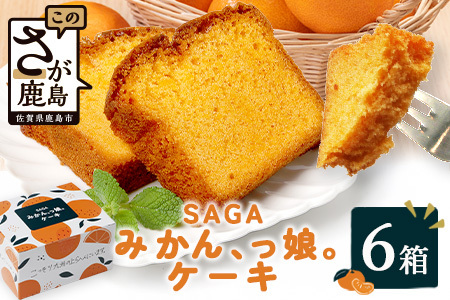 SAGAみかん、っ娘。ケーキ 6箱（合計24個入り）C-157 スイーツ ケーキ 焼き菓子 焼菓子 みかん ミカン 蜜柑 みかんケーキ ミカンケーキ お土産 ご当地スイーツ プレゼント ギフト おみやげ