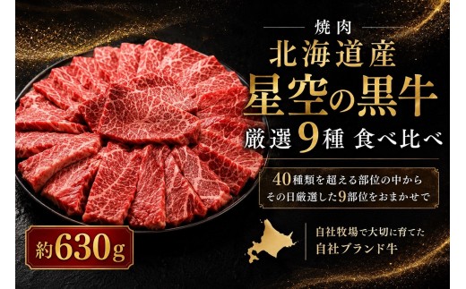 
                  焼肉 北海道産 星空の黒牛 厳選9種 食べ比べ 約630g 牛肉 【 肉 にく ニク 牛肉 牛肉赤身 赤身 牛肉セット バーベキュー 冷凍牛肉 贅沢牛肉 国産牛肉 北海道産牛肉 道産牛肉 簡単 お手軽 特製牛肉 標茶町 北海道 】
                