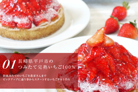 いちご タルト ストロベリー チーズ タルト 1ホール 18cm [心優-Cotoyu Sweets- 長崎県 平戸市 hr42bgy420016]