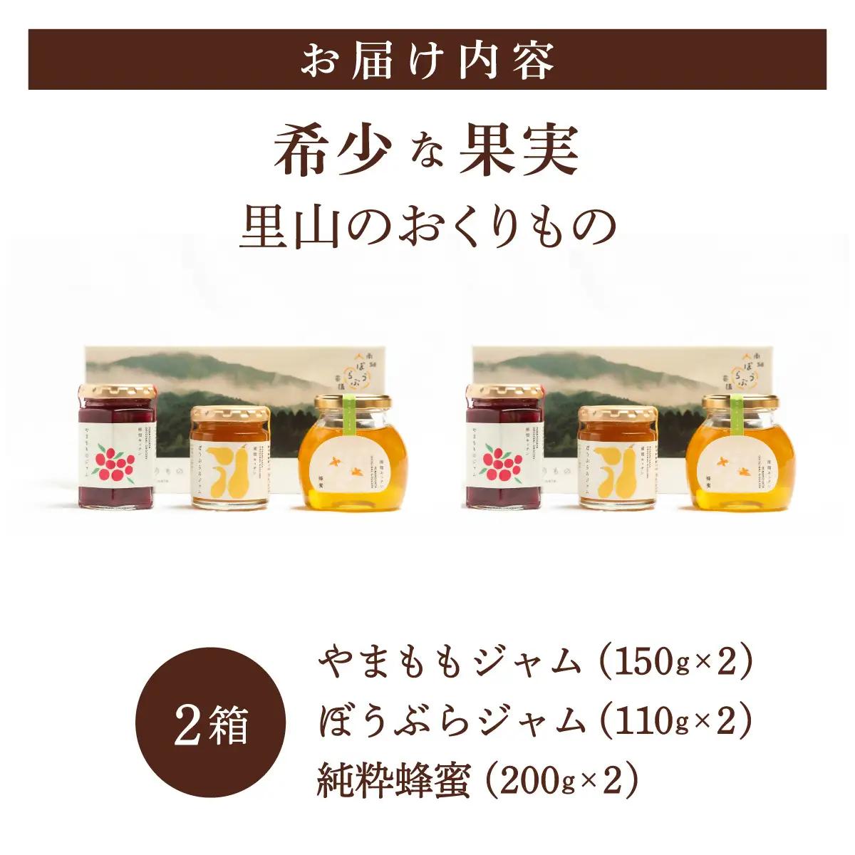  【贈り物にピッタリ！】里山のおくりもの 2箱 やまもも ぼうぶらのジャム 蜂蜜