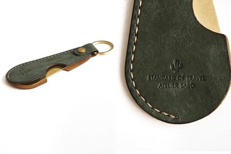 携帯用 靴べら 09 グリーンブラウン