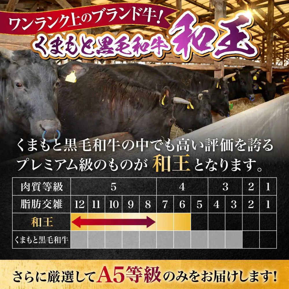 【全12回定期便】 熊本県産 A5等級 黒毛和牛 和王 モモ ステーキ 約150g×2P 計約3.6kg モモステーキ  [AYCH074]