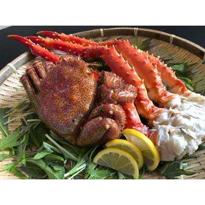 ふるさと納税 網走市 活〆浜茹で毛がに1尾約600g&amp;タラバガニ脚約900gセット