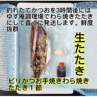 ふるさと納税 南国市 モチモチ食感!ビリかつおわら焼きタタキ300g×1節(タレ・ニンニク付)