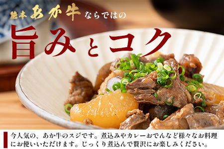 熊本あか牛 スジ肉 1㎏ 牛スジ 【 熊本 熊本県産 あか牛 肉 お肉 すじ 牛スジ 牛筋 煮込み カレー 冷凍 国産 】 041-0147