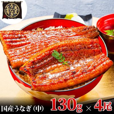 ふるさと納税 島田市 先行受付　【6月上旬より配送】　大五のうなぎ蒲焼　520g(130g×4尾)　国産うなぎ(中サイズ)