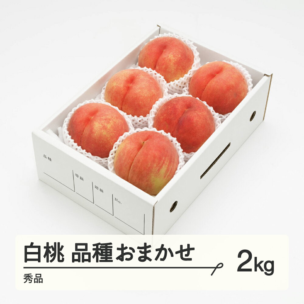 【ふるさと納税】【先行予約】 もも 白桃 秀品 品種おまかせ 化粧箱入り 約2kg 令和8年産 2026年産 山形県産 果物 送料無料 ns-mohtx2 ※沖縄・離島への配送不可