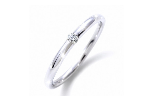 PT950ダイヤ 甲丸リング　0.05CT　R3621DI-P2 #5【1754918】