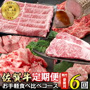 【ふるさと納税】【定期便】（年6回/奇数月お届け）佐賀牛 お手軽 食べ比べコース 赤身 ロース 切落し ローストビーフ 送料無料 A5～A4 ブランド牛 ステーキ すき焼き スライス 焼肉 人気 ランキング 高評価 牛肉 国産 佐賀県産 黒毛和牛